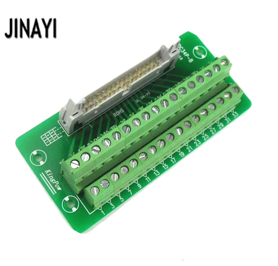 Терминальная колодка IDC 34 Pin IDC34P Male коммутационная клемма PLC релейные клеммы