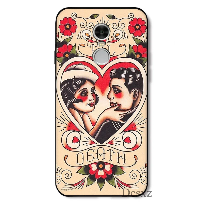 Мобильный телефон чехол Sailor Jerry Tattoo 06 для Xiaomi Redmi Note 4 4A 4X 5 5A 6 7 GO S2 6A Pro Plus