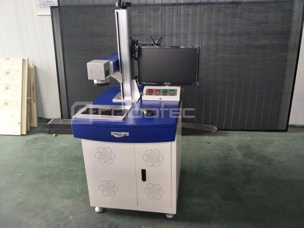 Мини волоконная Лазерная маркировка/печатная машина на