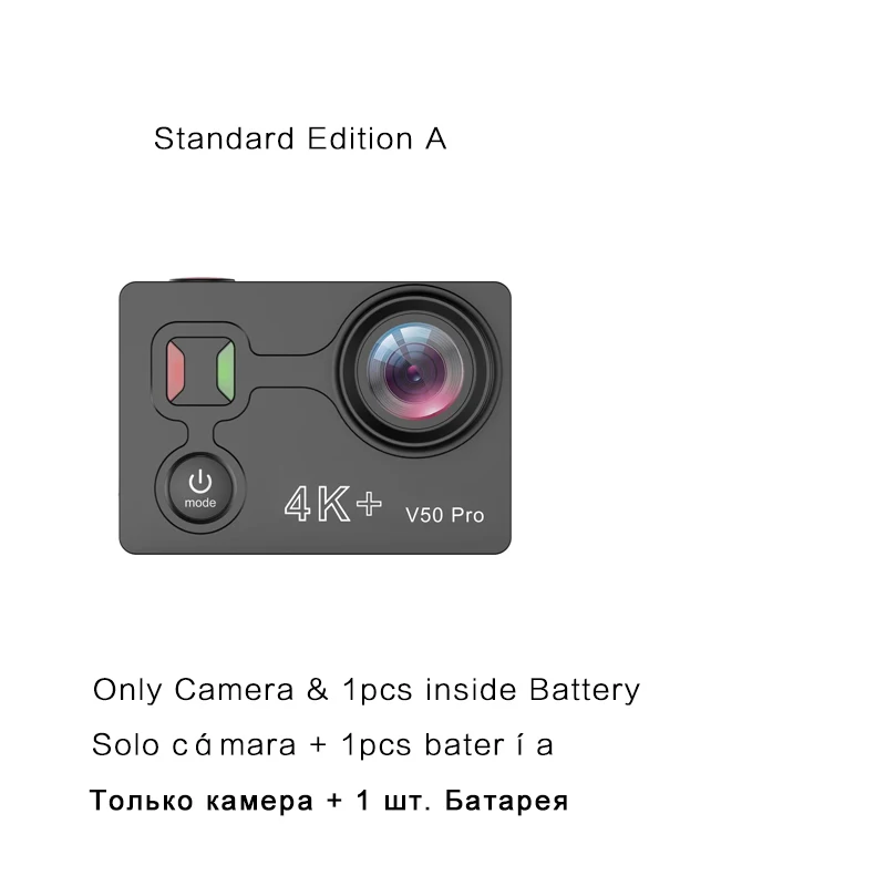 Standard Edition A Новейшая Экшн-камера eken V50 Pro, чипсет Ambarella sony, сенсор 4K 30FPS, мотоциклетная камера, WiFi, водонепроницаемая Мини спортивная камера - Цвет: Standard Edition A
