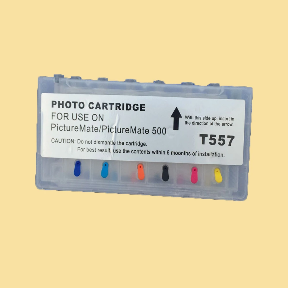 PM500 чернильный картридж с постоянным чип для Epson T557 T0557 перезаправляемый
