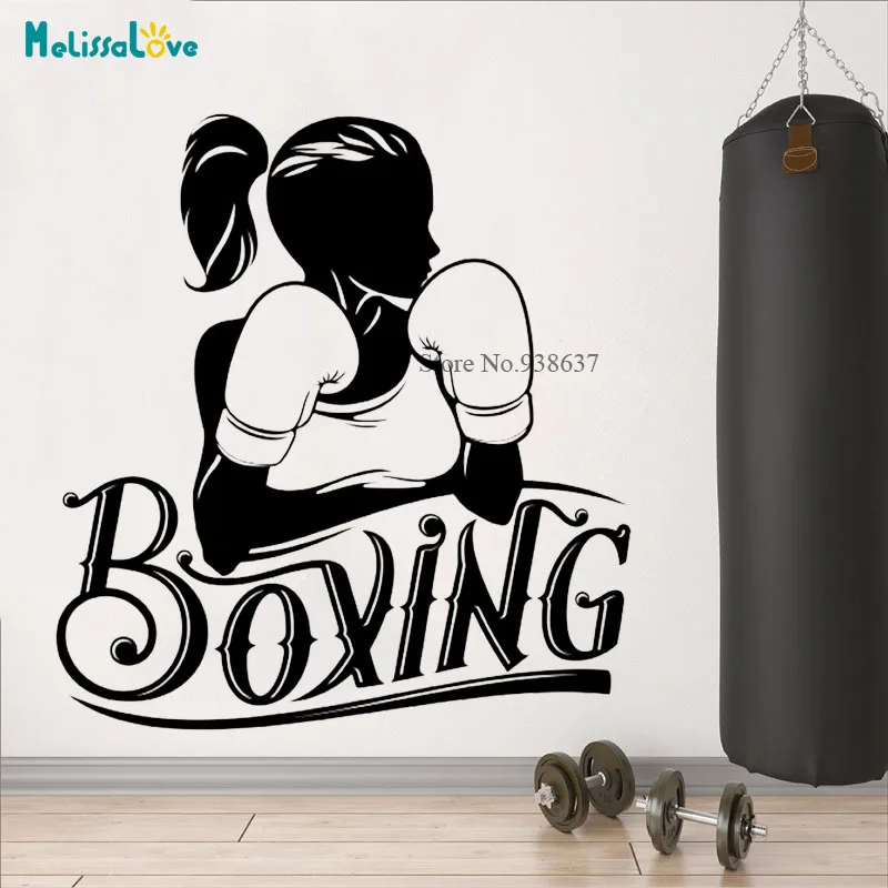 

New Design Sport Girl Box Boxing Sticker Gym Fashion Decor Vinyl Unique Gift CL405