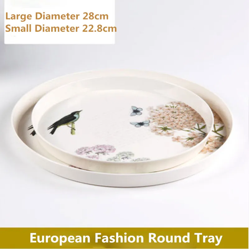 Многофункциональный Европейский круглый поднос для еды красивая тарелка ужина