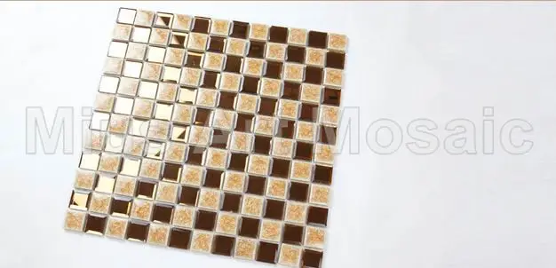 Коричневая зеркальная плитка Смешанная керамическая мозаика для кухни Backsplash A41802