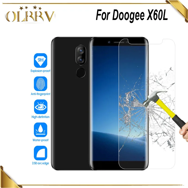 OLRRV Для Doogee X60L закаленное стекло 5 дюймов Переднее Защитная пленка для Замена