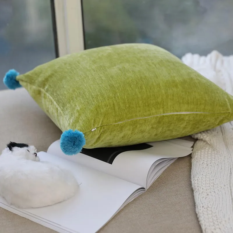 Декоративные наволочки Милая простая однотонная Подушка с узором в виде