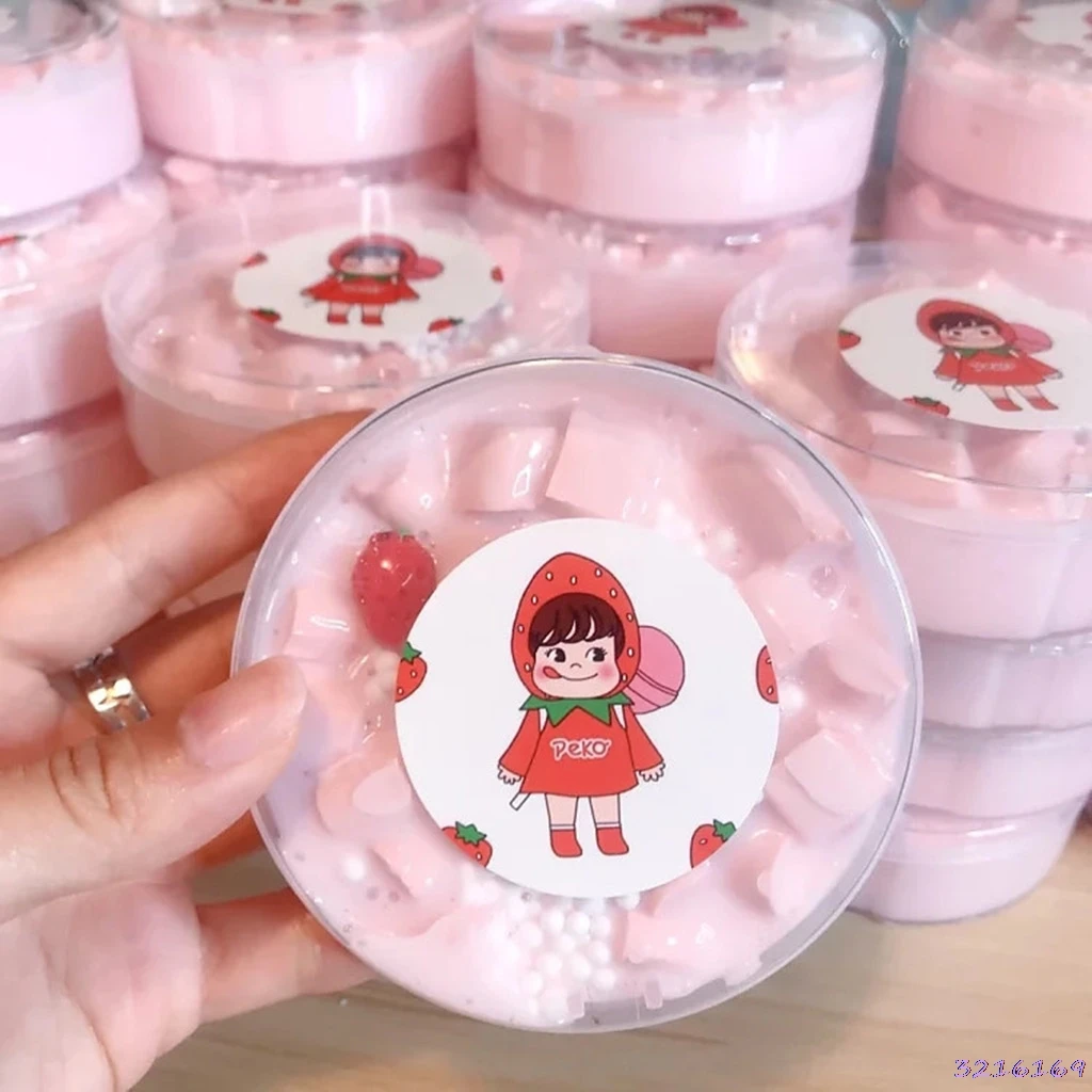 Круглый Slime пены мяч DIY печать суда контейнеры для хранения Организатор