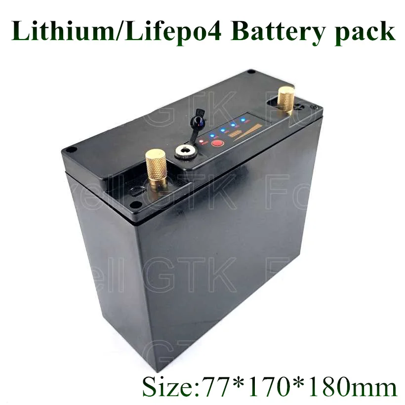 Lifepo4 12V литиевая аккумуляторная батарея 20AH BMS для тележка гольфа 12 8 v 300w двигателем