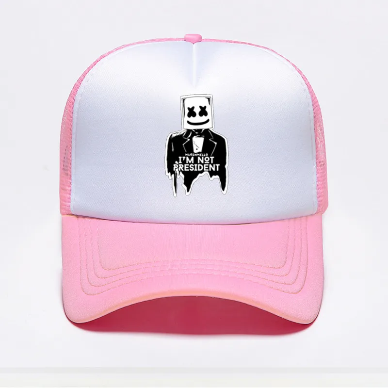 Color 4 Модная Рок-Группа DJ Marshmello Smiley Face бейсбольная Кепка унисекс для взрослых хип-хоп бейсболка сетчатая Кепка для активного летнего спорта шляпа - Цвет: Color 4