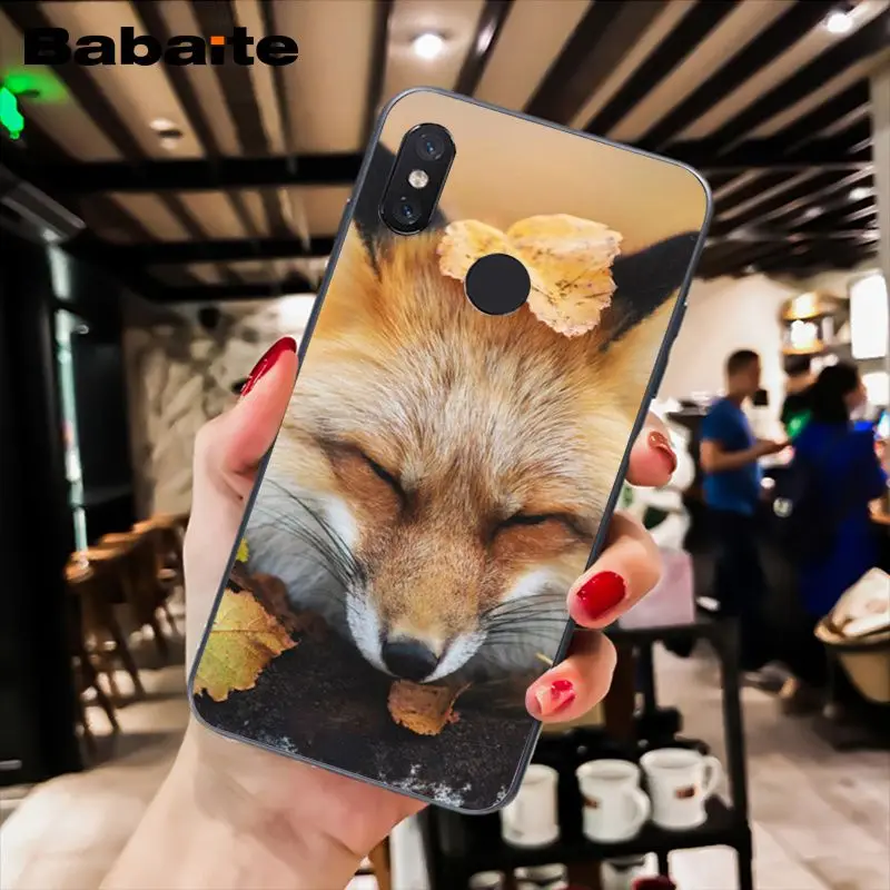 Babaite лиса в осенние листья лес спящий чехол для телефона для Xiaomi MiA1 A2 lite F1 Redmi 6A 4X 5Plus S2 Note7 Redmi Note4