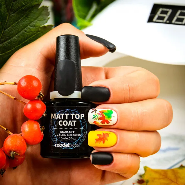 Матовое верхнее покрытие Modelones Гель лак для ногтей в стиле сделай сам УФ 10 мл