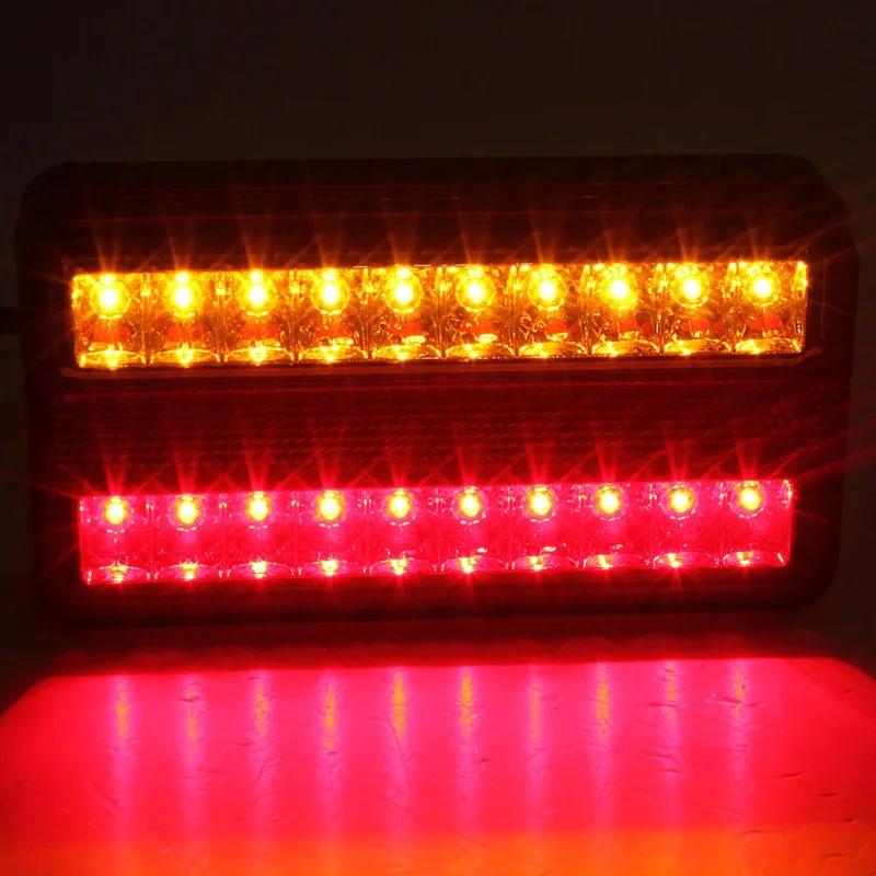 2x20 светодиодов 12 в задний фонарь для автомобиля грузовика прицепа Стоп поворота