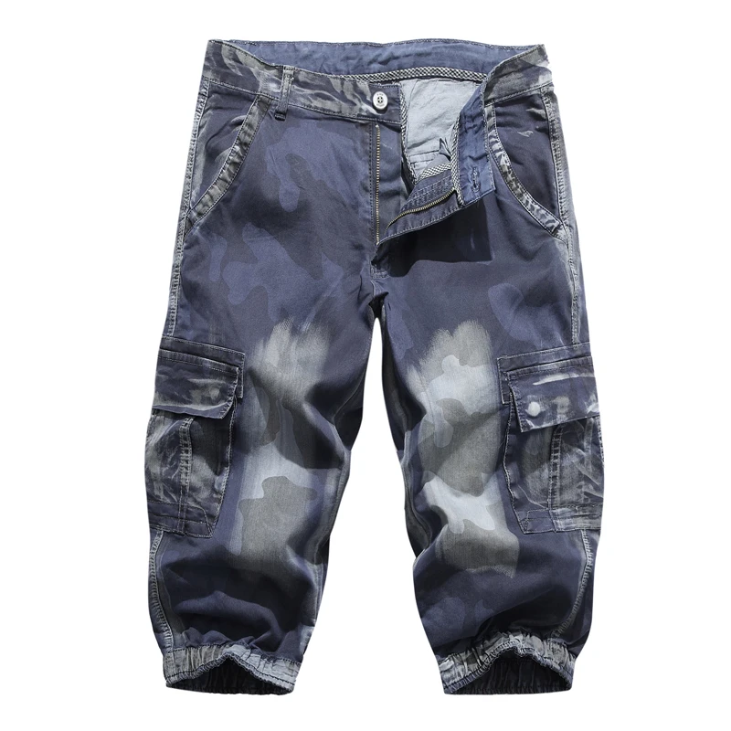 Шорты карго мужские свободного покроя модные камуфляжные пляжные джинсовые