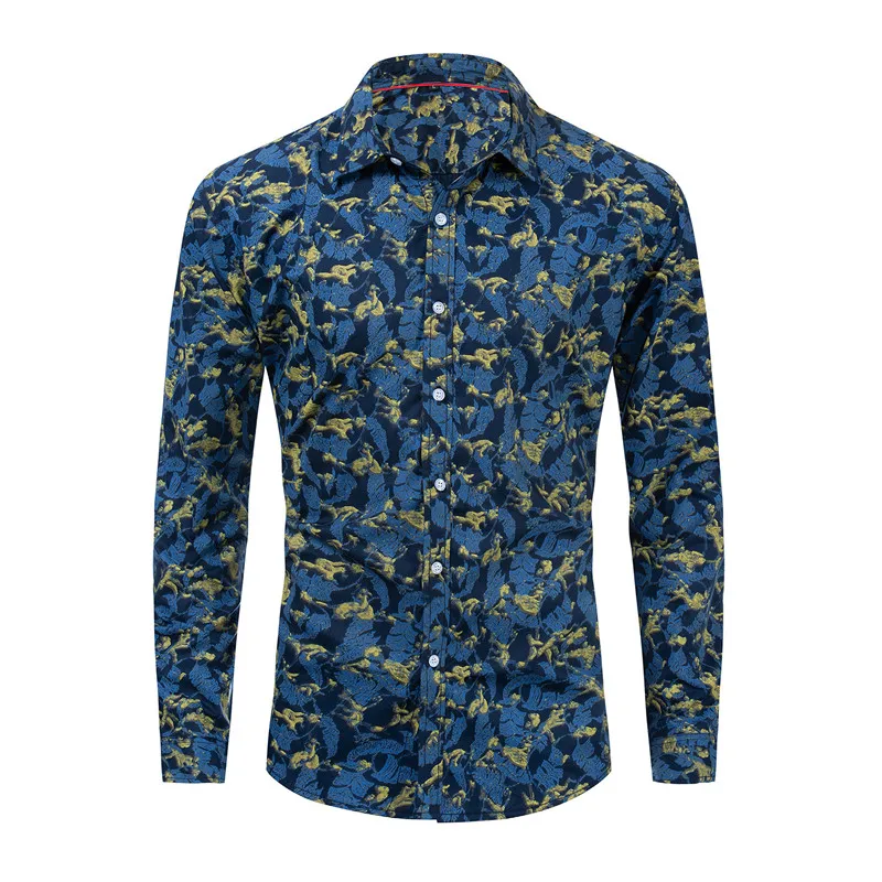 MORUANCLE/мужские модные камуфляжные Рубашки Рубашка карго с принтом и длинными