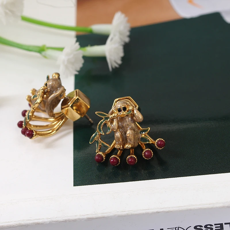 Новые Поступления Быть Перечислены Эмаль Глазурь Маленькая Обезьянка Двойного