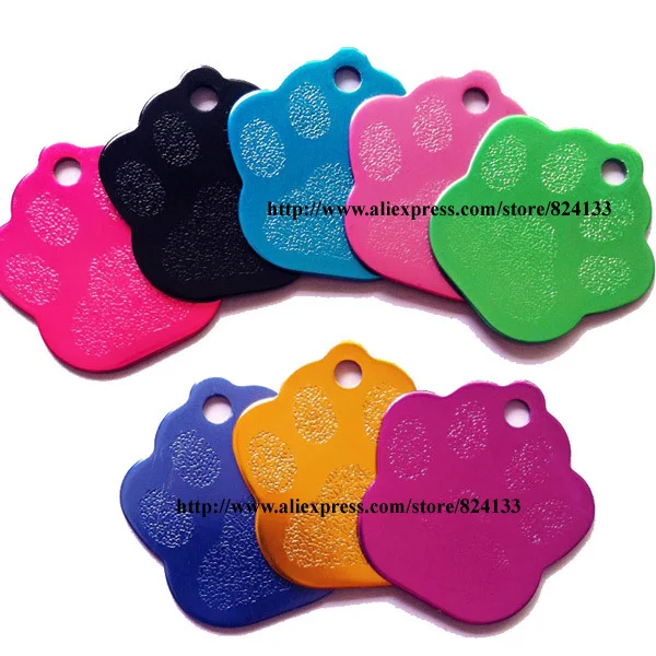 Лидер продаж жетоны для собак в форме лапы домашних животных кошек алюминиевые
