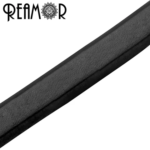 Веревка из натуральной кожи REAMOR, 1 м/лот, ширина 10 мм, плоский кожаный шнур для изготовления ювелирных изделий, браслетов