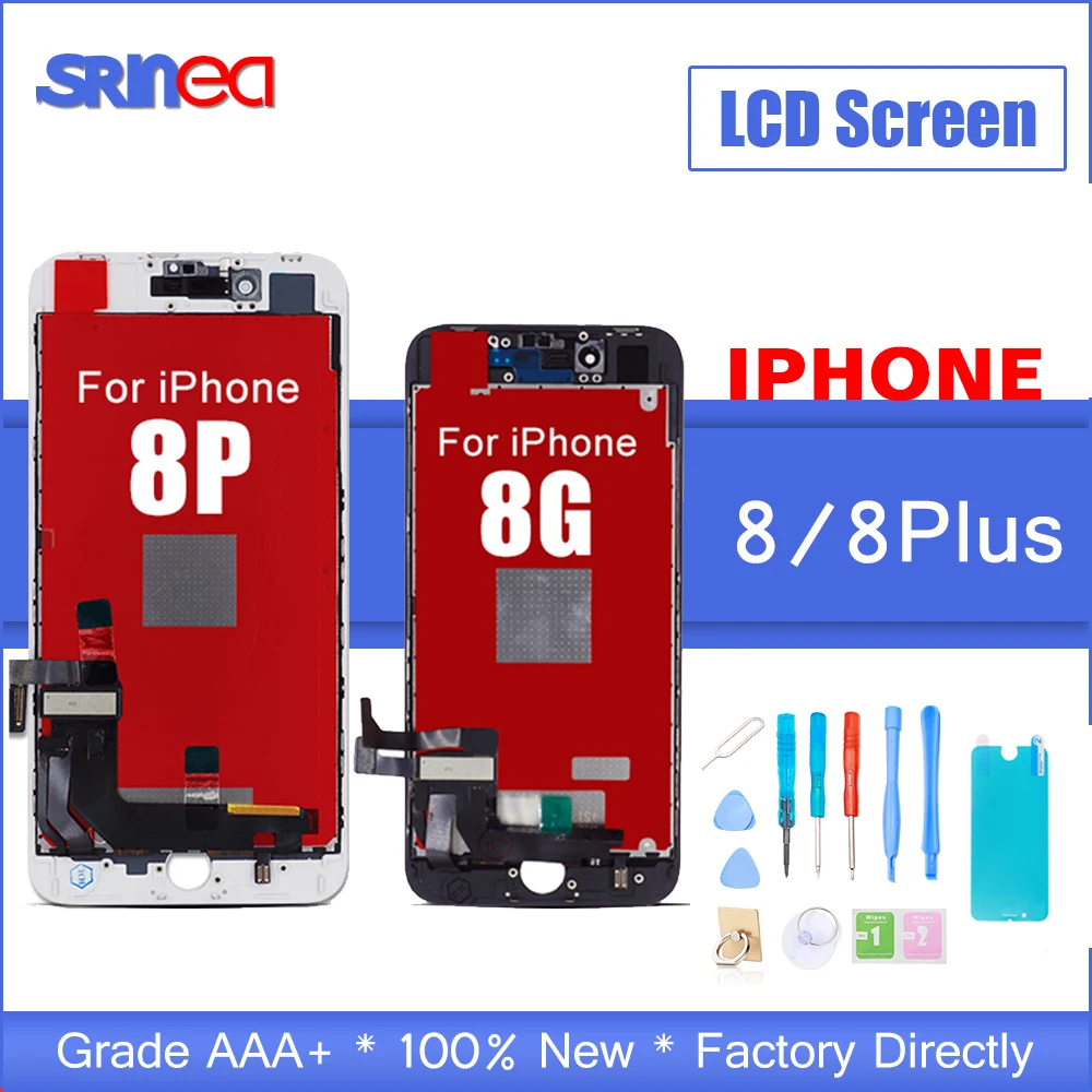 100% AAAA 3D сенсорный Оригинальный ЖК экран для iphone 8 plus дисплей Digitizer модуль Apple i