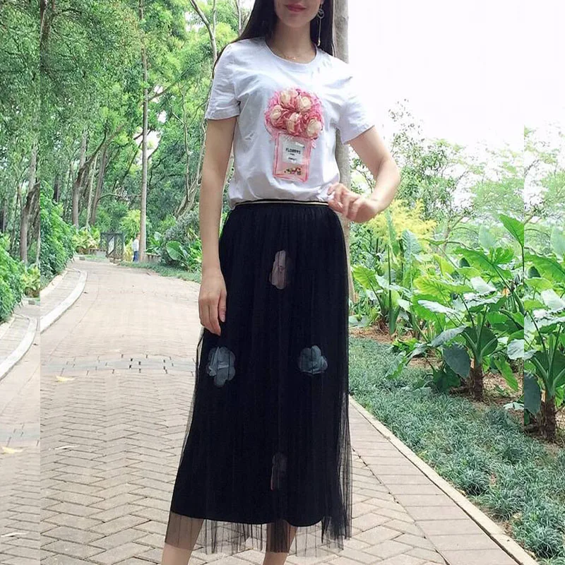 2019 г. весенне летний костюм в Корейском стиле с вышивкой из бисера трехмерная