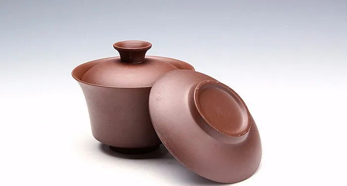 Супница Gaiwan чайная чаша фиолетовая глина кунг-фу чайная чашка около 120 мл Пуэр Улун Черный чайный набор 2 цвета на выбор
