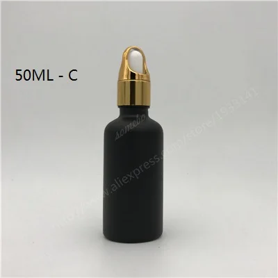 50ML C 50 мл 100 мл матовая черная стеклянная бутылка с капельницей Черная Стеклянная бутылка с эфирным маслом - Цвет: 50ML C