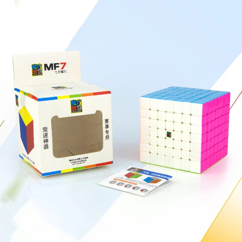 white Moyu класс MF7 7x7 куб Магический кубик 7 слоев куб твист скорость головоломка кубики 7x7x7 Развивающие игрушки для детей подарок - Цвет: white