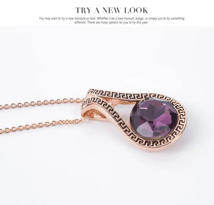 Мода уникальная личность капли воды круглый ожерелье серьги комплект ювелирных