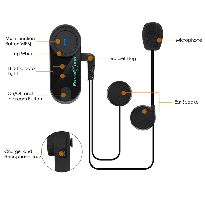 Мотоциклетный Bluetooth домофон FreedConn T-COMVB 800 м дистанционный переговорный шлем с наушниками, с внутренней телефонной связью fm-радио ЖК-экран для 3 Rider
