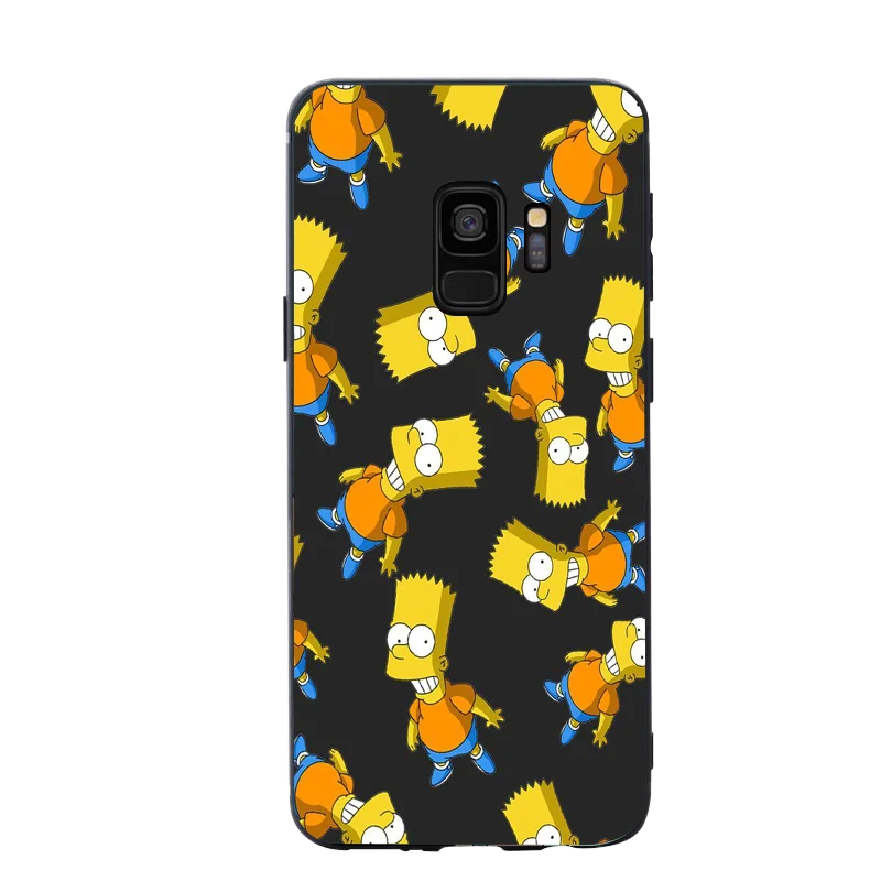 Симпсоны Забавный мягкий силиконовый черный чехол для телефона samsung galaxy s7 edge s6 s5 s8 s9 plus милые мультфильмы - Цвет: XP09