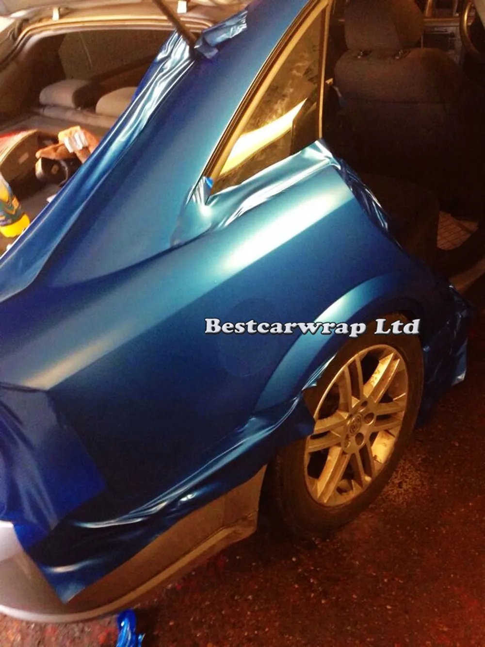 Матовая синяя виниловая пленка PROT WRAP S для автомобиля с электрическим голубым