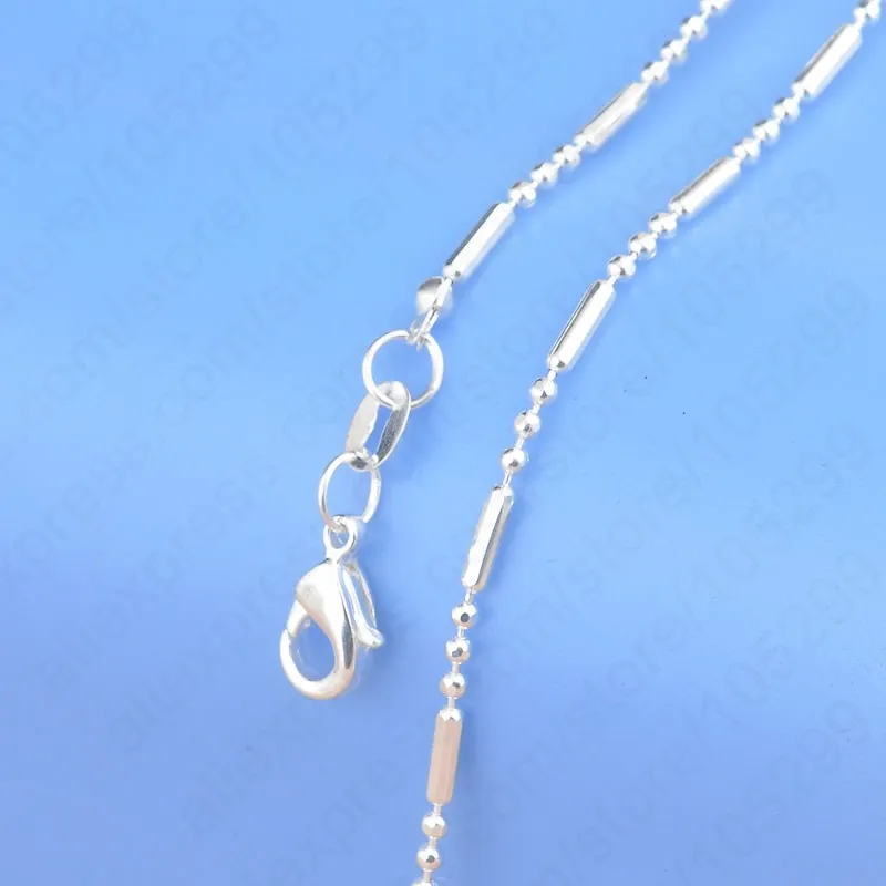 

1PC 925 Sterling Silver Jewelry Necklace Chains With Lobster Clasps For Pendant Gift New Fashion 16-18-20-24 Inches