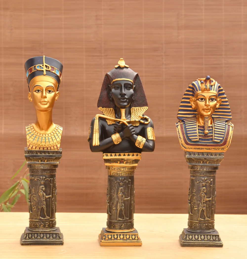 

Resin crafts ornaments European statues Egyptian pharaoh living room children's room marriage room windowsill Home Decorations