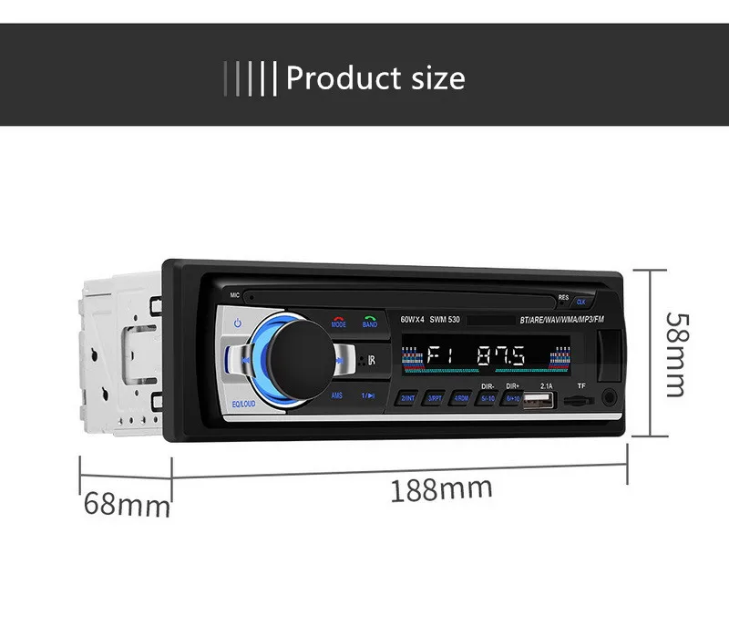 Новый Bluetooth автомобильный стерео fm радио Автомобильный MP3 аудио плеер