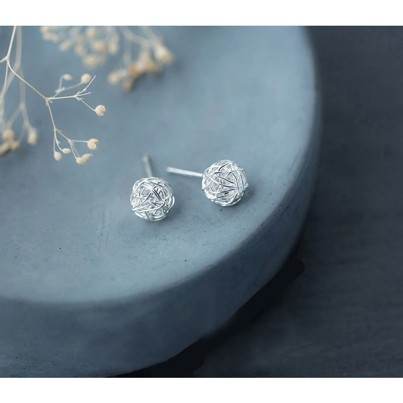 Женские серьги гвоздики из серебра 925 пробы с пряжкой|Серьги-гвоздики| |