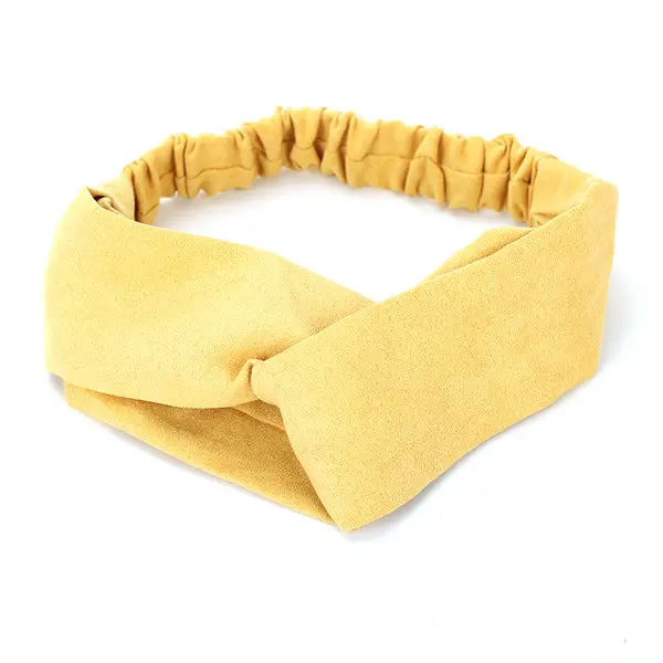 Yellow VEKNO летняя богемная резинка для волос с цветком из шифона Йога головные повязки для спа эластичный Твист Тюрбан головной убор женские аксессуары для волос - Окраска металла: Yellow