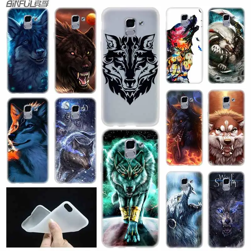 Мягкий чехол из ТПУ для Samsung Galaxy J6 J8 J5 J7 J4 Core Plus 2018 2016 2017 EU Prime Pro Ace Fierce Snow Wolf|Бамперы| |