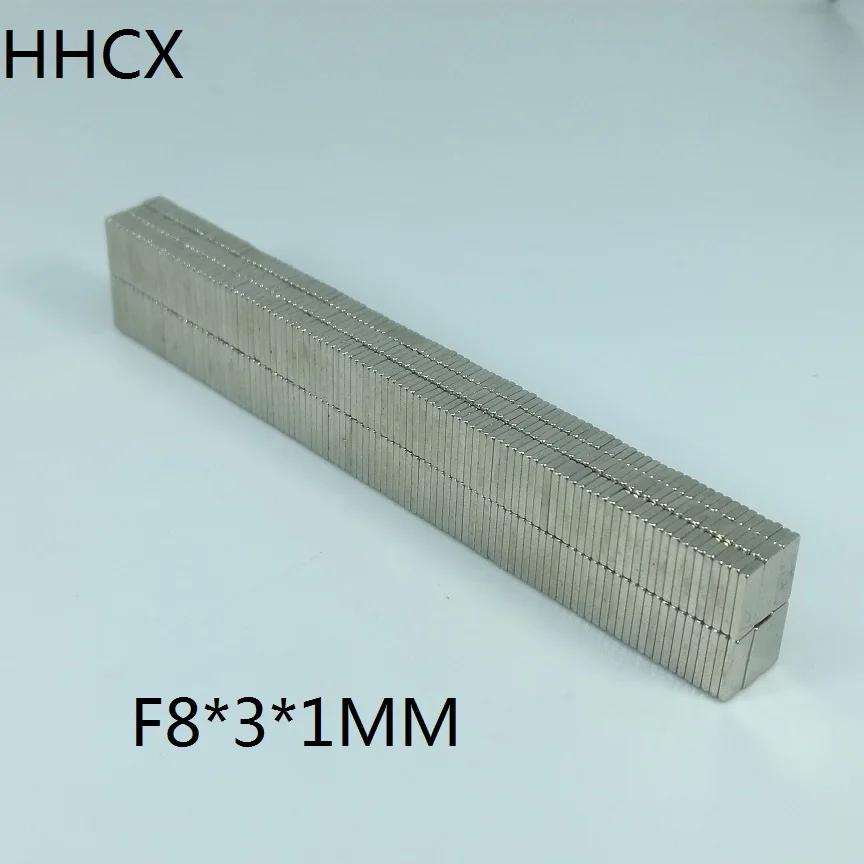 10 20 50 100 шт./лот магнит 8x3x1 N35 Сильный квадратный NdFeB редкоземельный 8*3*1 неодимовые