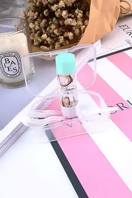 Портативная прозрачная бутылка для хранения контактных линз милый Контейнер