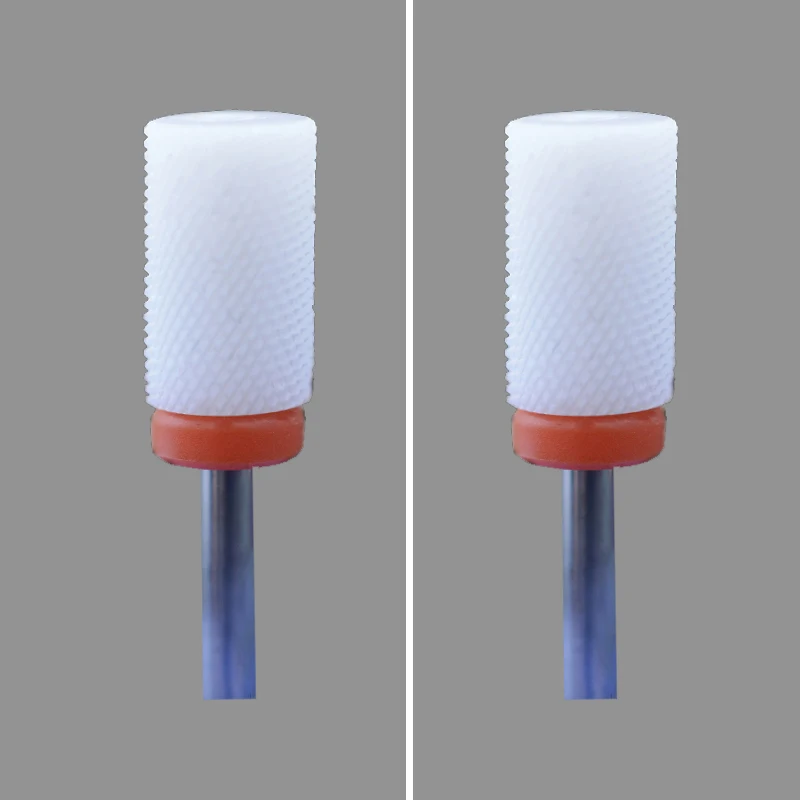 

2pcs White Ceramic Nail Drill Bit - Large Barrel Bit F