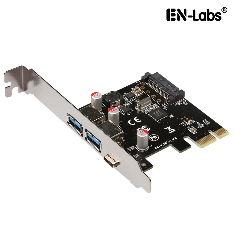 En Labs USB 3 1 GEN 1(5 Гбит/с) Type C + 2 0 A PCI e Express Card Desktop Адаптер платы расширения питание