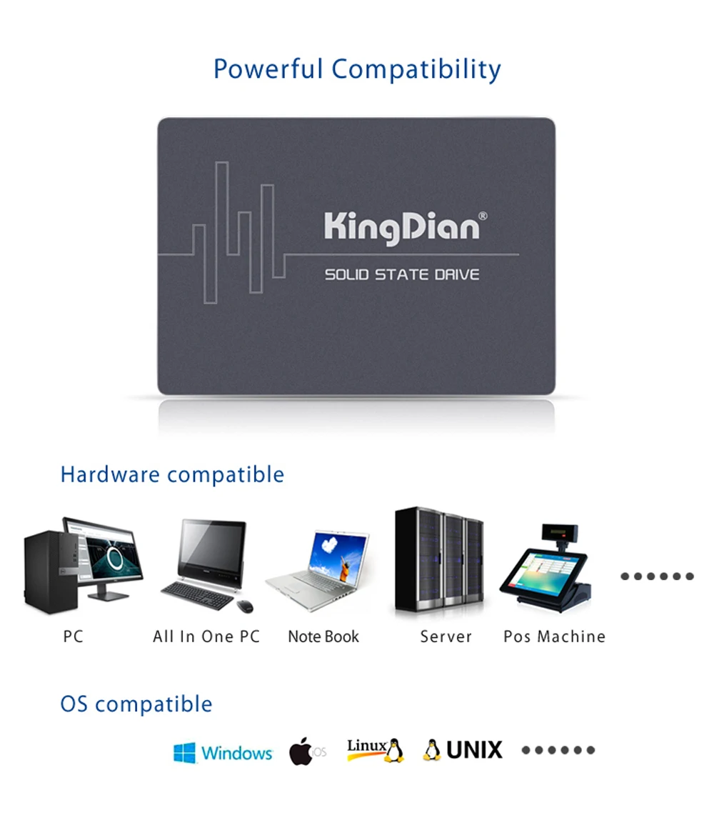 KingDian S280 Series 240gb самый совместимый внутренний стильный твердотельный диск 240GB SSD 256GB SSD