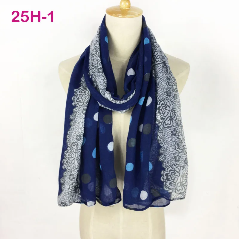 Модная хлопковая вуаль шарф с цветочным принтом Женская Весенняя и Осенняя