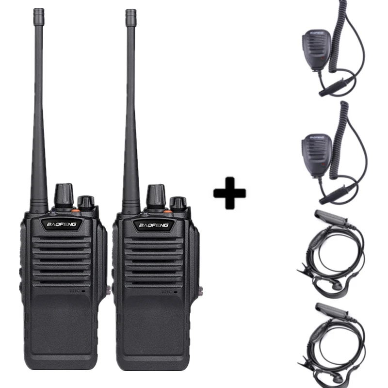 Add 2headset2mic 2 шт. Baofeng BF-9700 высокое Мощность иди и болтай Walkie Talkie BF 9700 дальний радиостанцией Профессиональный Ham Радио УВЧ радио Comunicador 10 км - Цвет: Add 2headset2mic