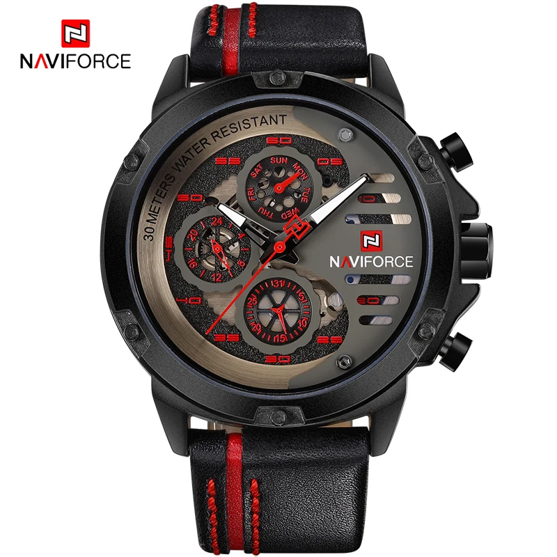 Часы NAVIFORCE мужские повседневные кварцевые водонепроницаемые|Кварцевые часы| |