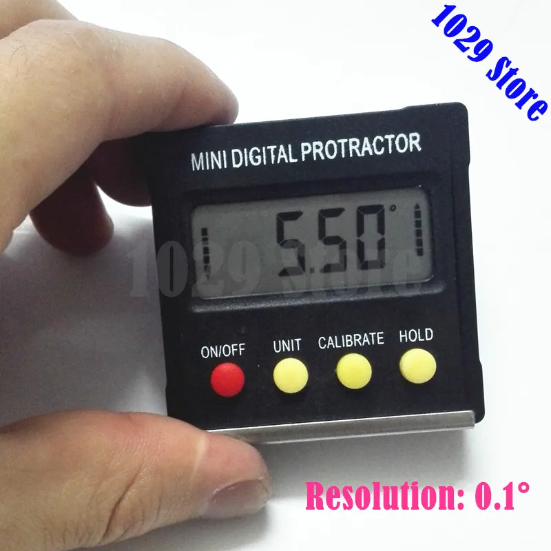 10 pcs 1 Lot Mini Digital Protractor Inclinometer box Electronic Level Box Magnetic Base Measuring Tools with Gift Pouch | Инструменты