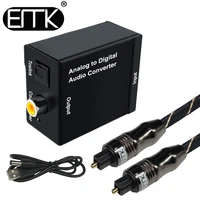 emk analog to digital audio tv converter adapter optical fiber coaxial toslink signal analog audio converter rca for dvd