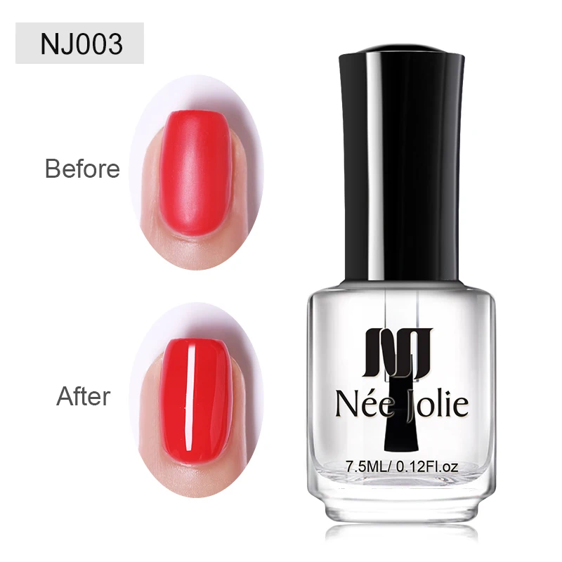 Base top oil-3 Лак для ногтей NEE JOLIE, 7,5 мл, жемчужный корпус, 3,5 мл, блестящий блеск, лак для ногтей, для дизайна ногтей, 5 цветов - Цвет: Base top oil-3