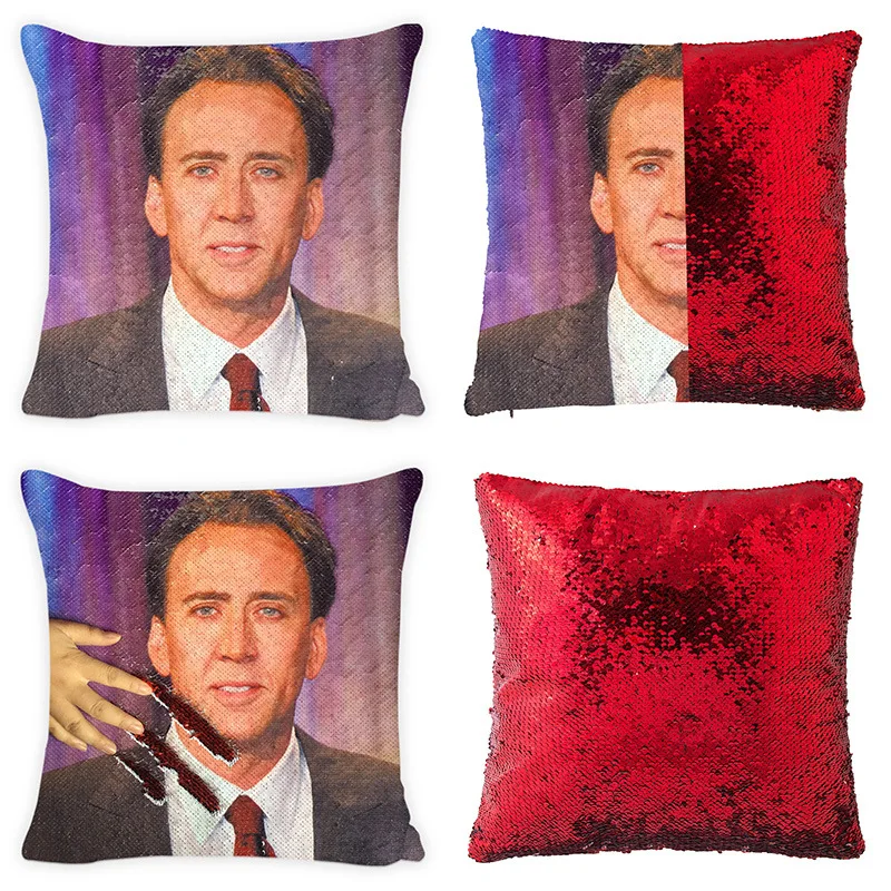 Смайлики Подушка Nicholas Cage face Подушка DIY tran яркая подушка