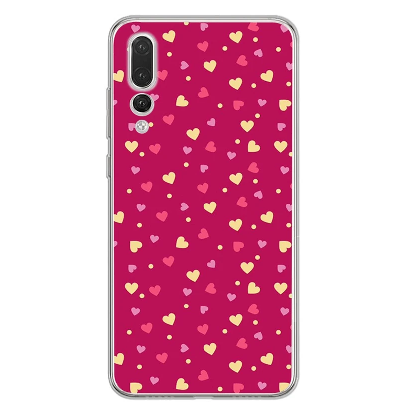 Чехол для Huawei Honor 7A 8A 8X 8C 9 10 Mate 20 P9 P10 lite/P8 Lite Y5 II Nova 3 Мягкая Краска TPU розовая Звезда