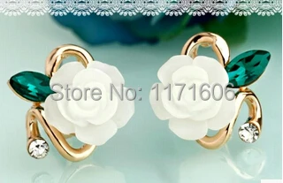 Hot Selling EuropeStyle Fashion Cheap crystal resin Earring Ear clip Stud earrings | Украшения и аксессуары